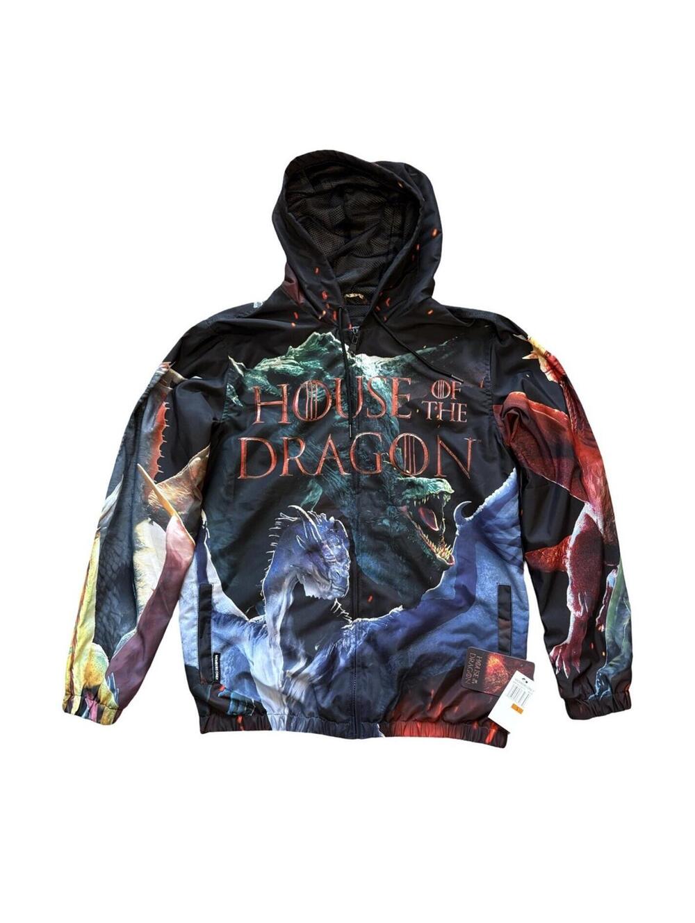 Members Only Game of Thrones House of the Dragon Windbreaker Jacket Size Small